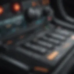 Detailed view of an auto start system control panel