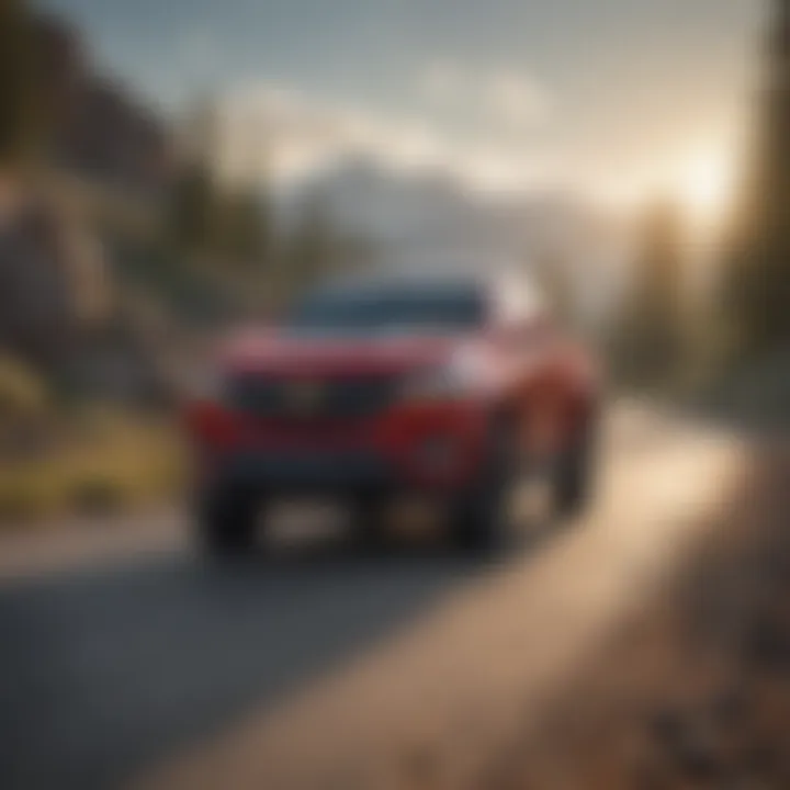 Chevy Colorado driving on a scenic route