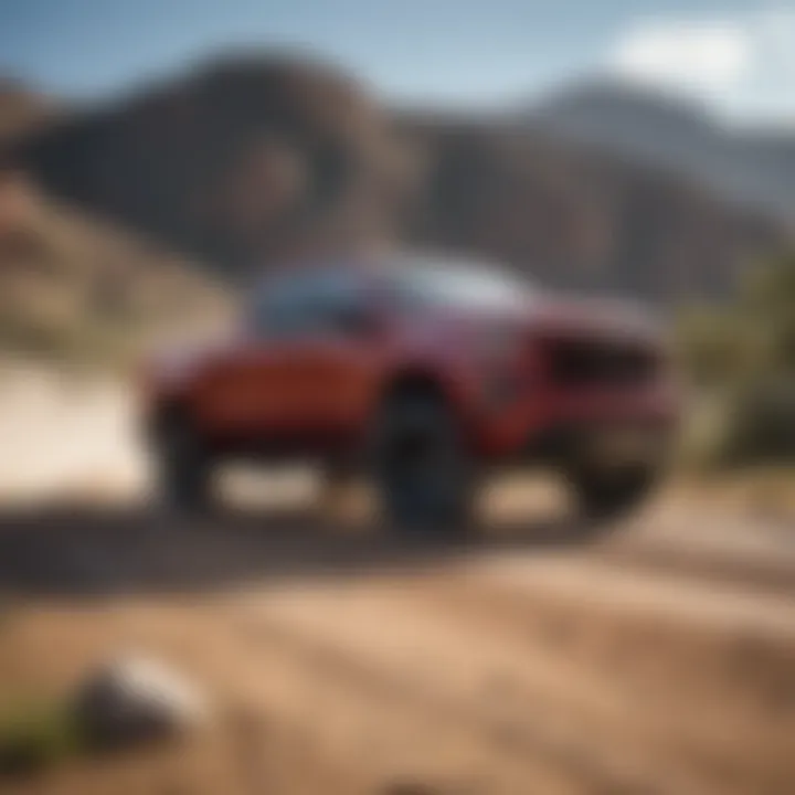 Chevy Silverado High Sierra in action demonstrating its performance capabilities on rugged terrain.