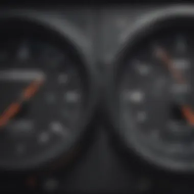 Comparison of digital and analog odometers side by side