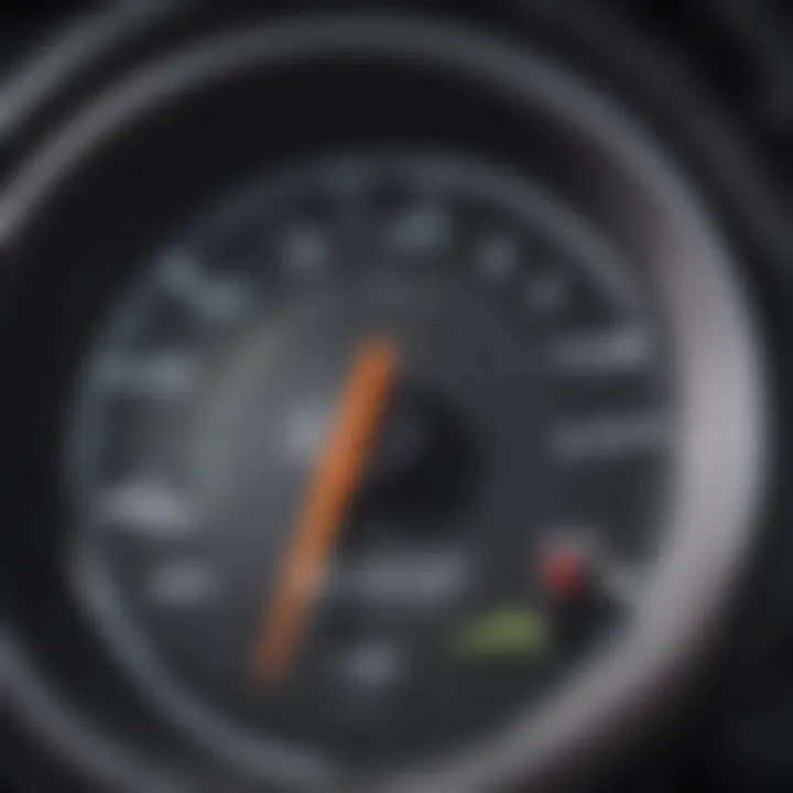 Close-up of a digital odometer during vehicle diagnostics