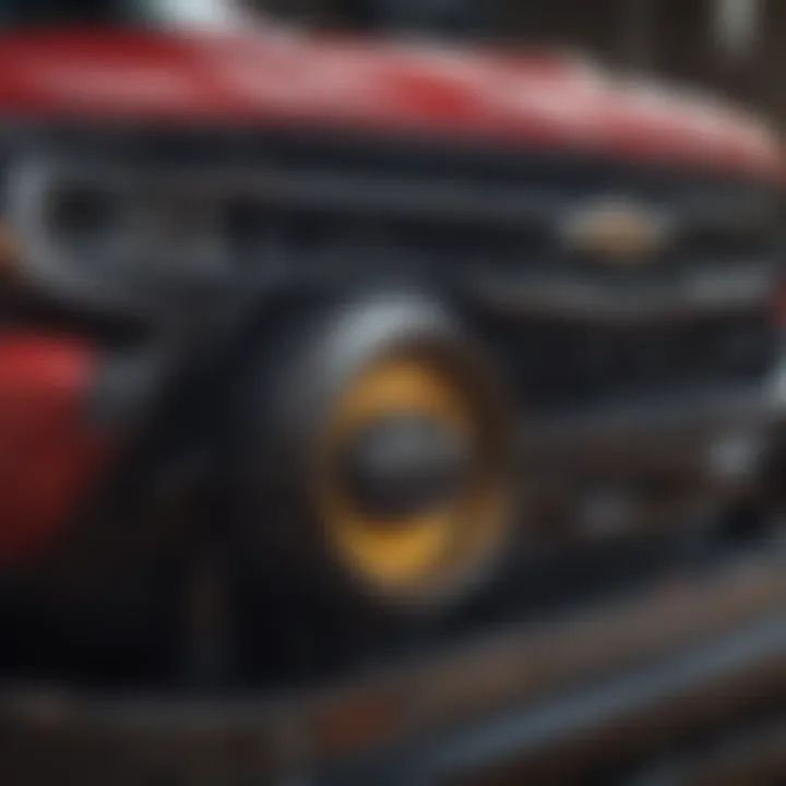 Close-up of the engine specifications of the Chevy Silverado Trail Boss