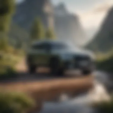 Versatile SUV parked in a picturesque landscape