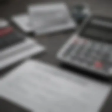 Close-up of a calculator and financial documents representing lease calculations
