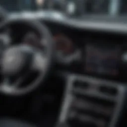 Elegant dashboard of a modern vehicle showcasing leasing options