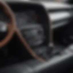 Close-up of a preowned vehicle's dashboard with modern features