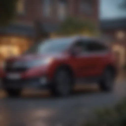 Exterior view of Honda SUV showcasing third row seating