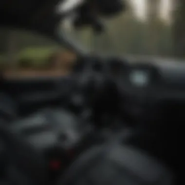 Interior shot of the Jeep Cherokee highlighting advanced technology features.