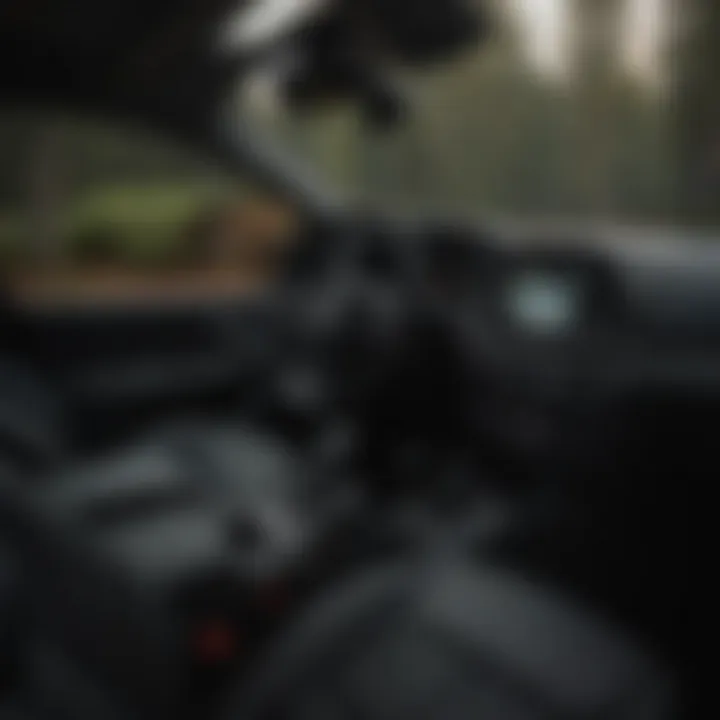 Interior shot of the Jeep Cherokee highlighting advanced technology features.