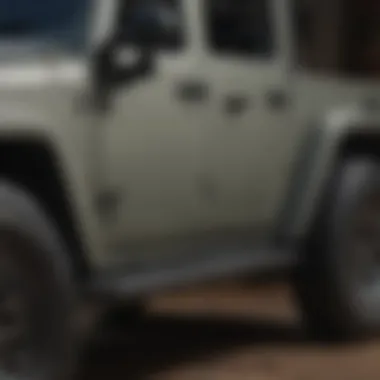 Close-up of Jeep JK half door design highlighting craftsmanship