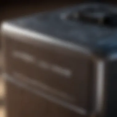 Close-up of advanced features on a portable battery charger