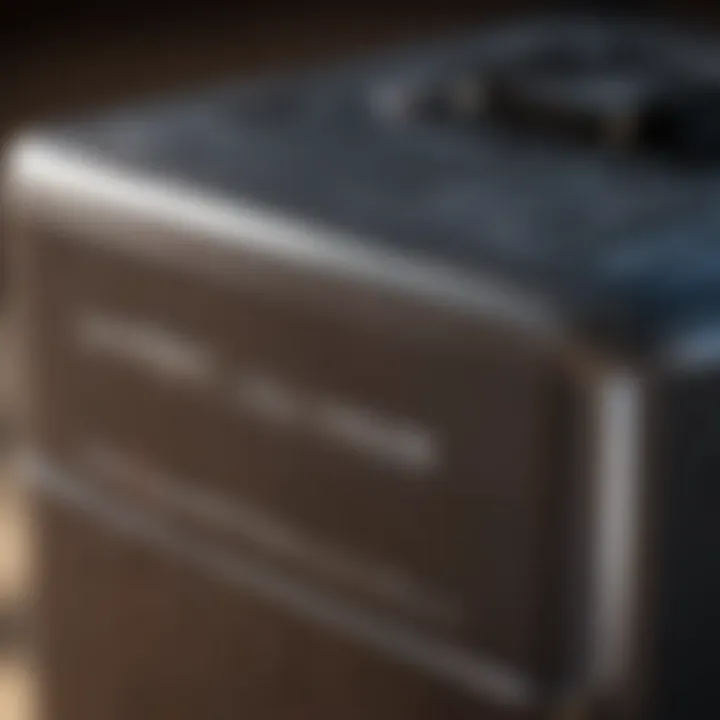 Close-up of advanced features on a portable battery charger