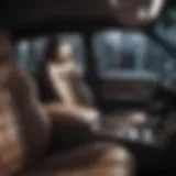Luxurious SUV interior showcasing plush seating and high-quality materials