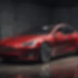 Tesla electric vehicle showcasing innovative design