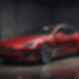 Tesla electric vehicle showcasing innovative design