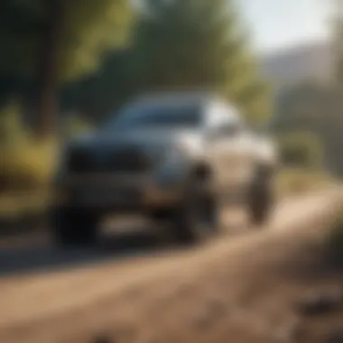 Midsize Truck in a Natural Landscape Midsize truck parked in an outdoor setting