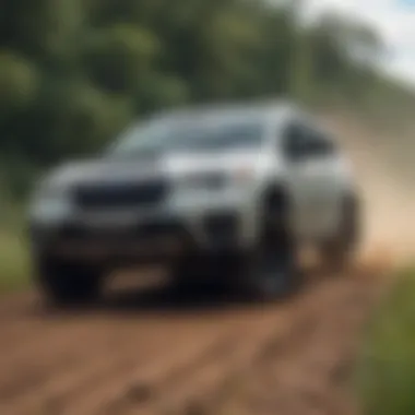 Subaru vehicle in a natural landscape demonstrating off-road capabilities