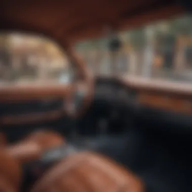 Elegant use of materials in the car interior, highlighting craftsmanship