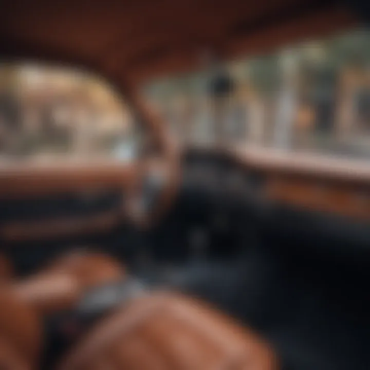 Elegant use of materials in the car interior, highlighting craftsmanship
