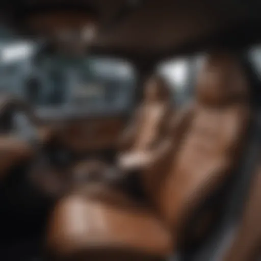 Luxurious car interior showcasing premium leather seating
