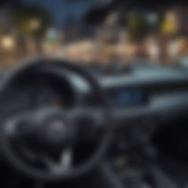Dashboard of a hybrid roadster highlighting advanced technological interfaces
