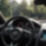Sleek dashboard design of the Jaguar F-Type
