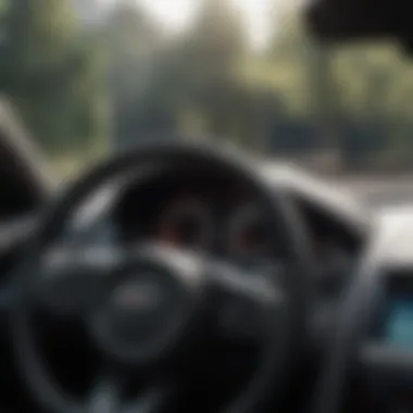 Sleek dashboard design of the Jaguar F-Type