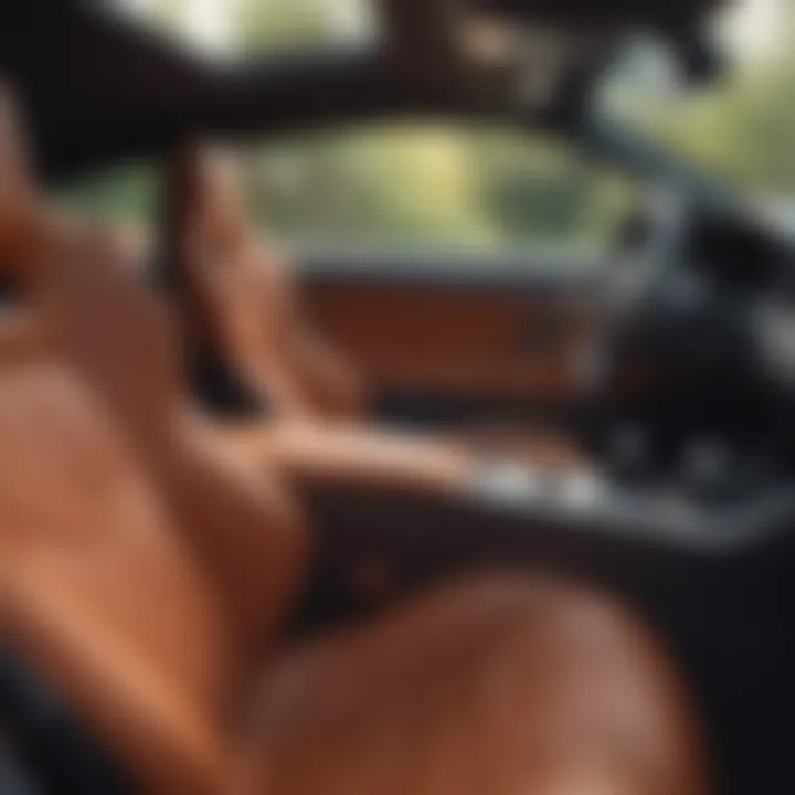 Luxurious seating arrangement in the Jaguar F-Type