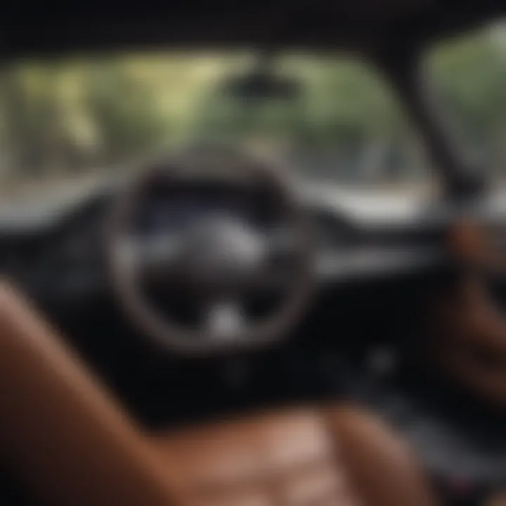 Interior of a Toyota two-door sports car highlighting modern features