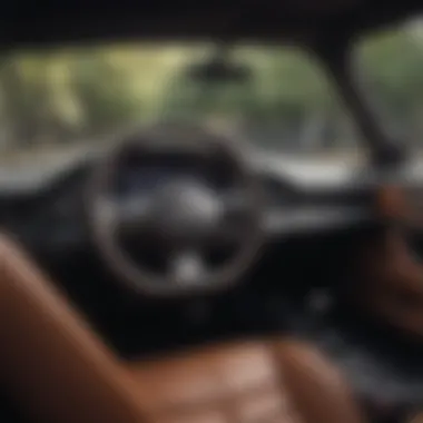 Modern Interior Features of a Toyota Sports Car Interior of a Toyota two-door sports car highlighting modern features