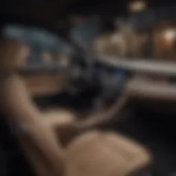 Luxurious interior of the Cadillac sedan showcasing high-end materials and innovative technology.