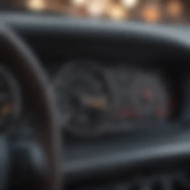Important Features in Affordable Used Cars Close-up of a car dashboard showcasing essential features
