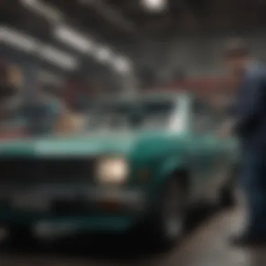 Thorough Inspection of Used Vehicles A mechanic inspecting a used car under the hood