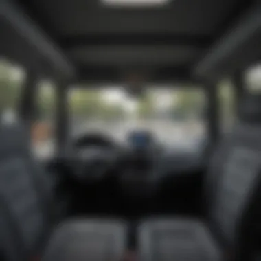 Innovative Interior Features of the Ford Transit Interior of the Ford Transit highlighting advanced technology and ergonomic design elements for driver and passenger comfort.