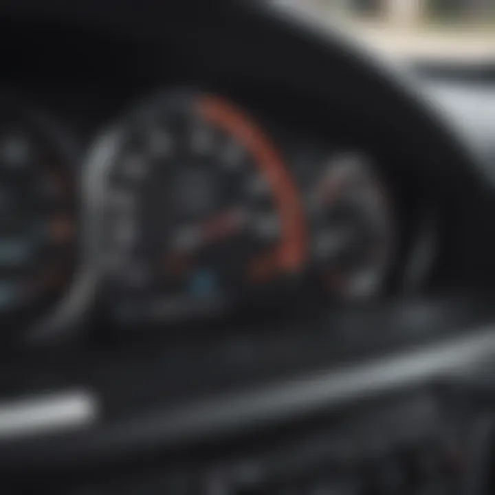 Close-up of the advanced technology dashboard in the Toyota Camry