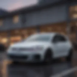The sleek exterior design of the Turbo Golf GTI showcasing its sporty aesthetics