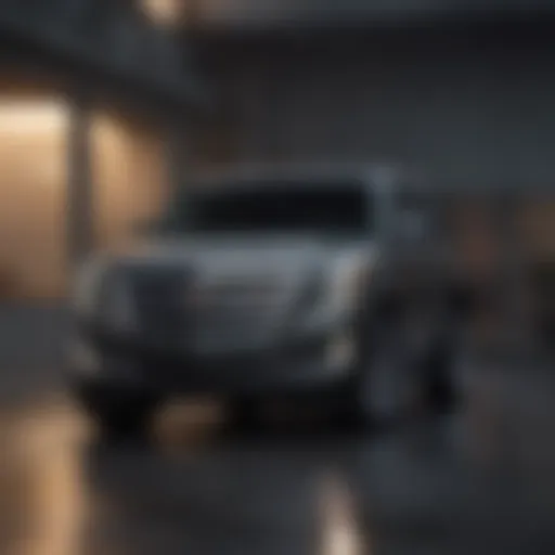 Front view of the 2017 Cadillac Escalade showcasing its sleek design