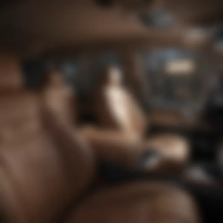 Interior cabin of the 2017 Cadillac Escalade featuring luxurious seating and technology