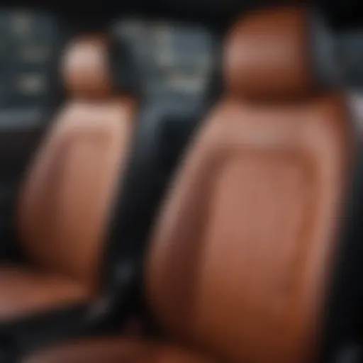 Close-up of a durable YJ waterproof seat cover showcasing texture and material