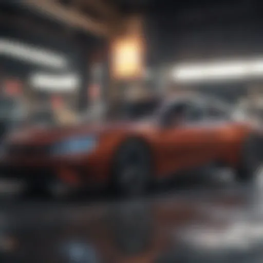 A close-up of a smartphone displaying a car marketplace app.