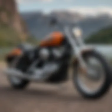 Aesthetic Appeal of the Harley Davidson VRSC-A Harley Davidson VRSC-A parked against a scenic backdrop