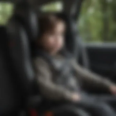 Parent reviewing child car seat safety ratings on a laptop