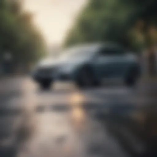 Honda hybrid vehicle on the road