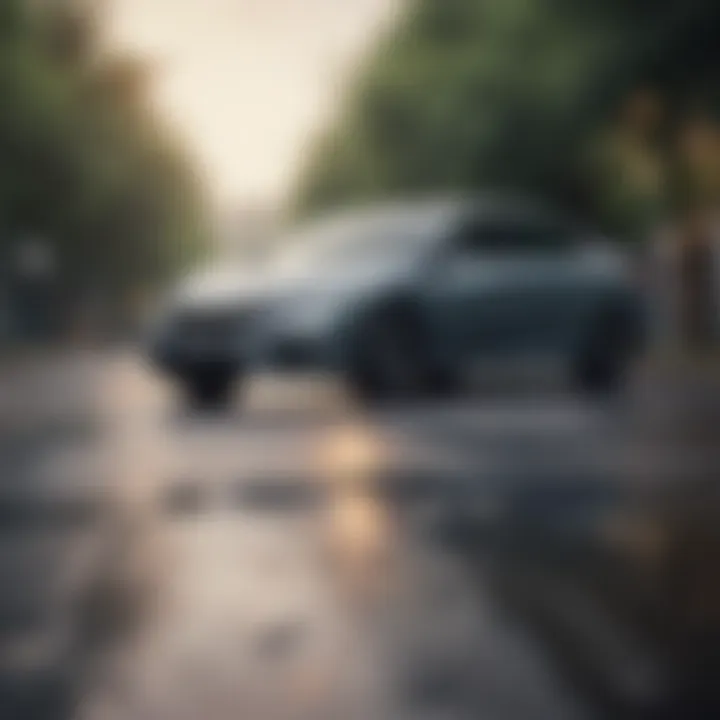 Honda hybrid vehicle on the road