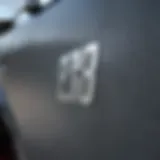 Close-up of a VIN number stamped on a car