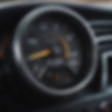 Car dashboard showing battery indicator