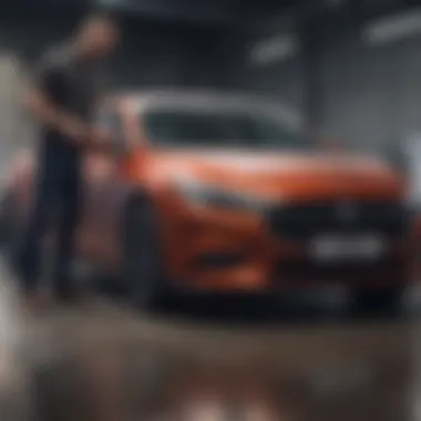 Driver observing the charging process