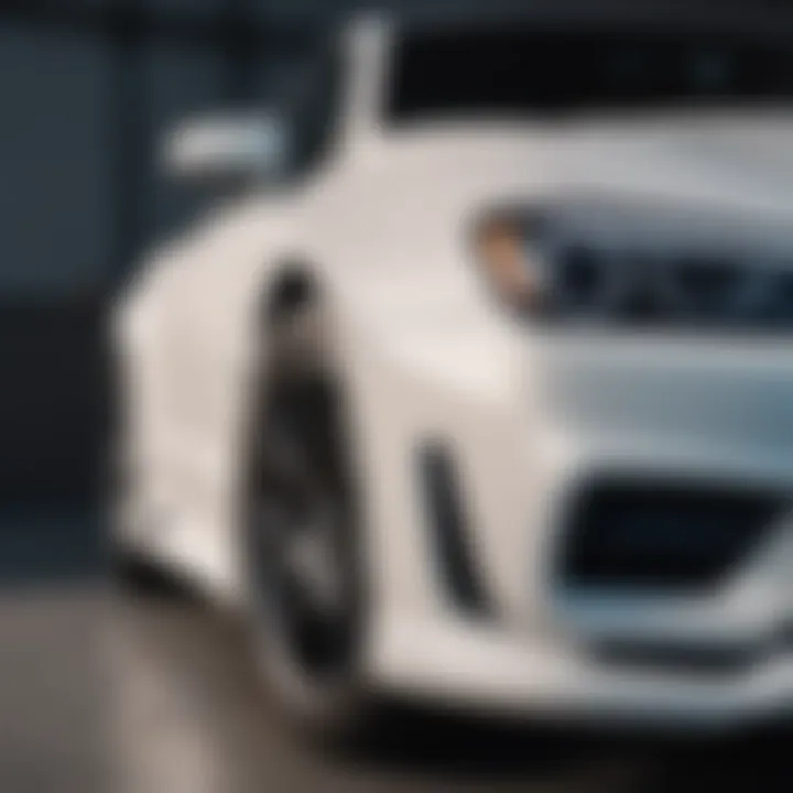 Applying scratch removal compound on a white car