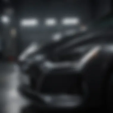Close-up of the safety features in Hyundai Elantra GT Black.