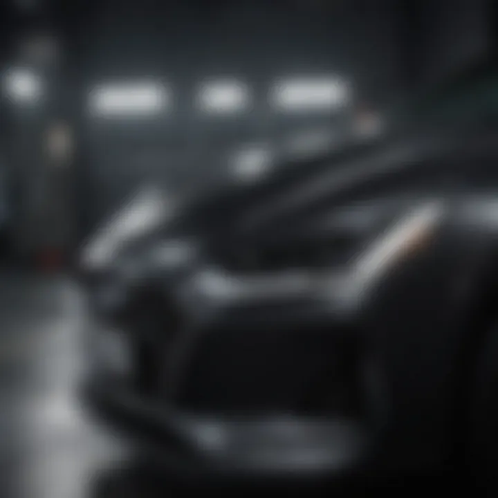 Close-up of the safety features in Hyundai Elantra GT Black.
